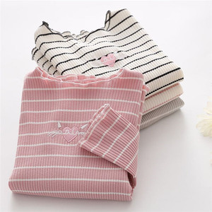 Ropa al por mayor para niñas, diseño elegante, camiseta tejida de <span class=keywords><strong>manga</strong></span> <span class=keywords><strong>larga</strong></span>, proveedor de China - Product Image 1