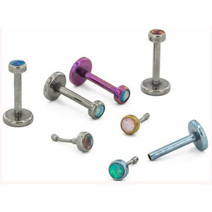 Pierre d'opale punaise sans fil Labret bijoux de corps <span class=keywords><strong>Piercing</strong></span> à motifs de lèvres pour les mariages et les fiançailles d'enfants - Product Image 1