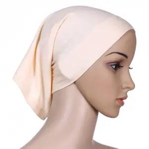 Hijab de algodón para mujer, ropa interior musulmana, hijab, árabe, liso