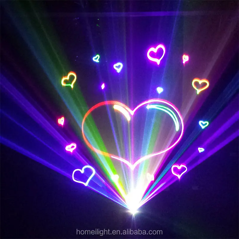 Fabrika fiyat 2W animasyonlu lazer ışığı Bar disko parti DJ sahne RGB aydınlatma gösterisi cihazı