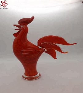 Patung Ayam Jantan Murano Kaca Ditiup Tangan - Product Image 6