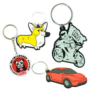 Cuore Auto Coniglio Unicorno Personalizzati In Gomma Morbida 2d E 3d di Plastica Dell'automobile del Keychain di Figura Su Misura 3d Portachiavi Pvc Morbido