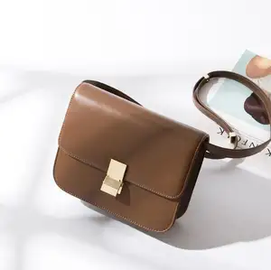 Bolso de hombro de piel falsa para mujer, diseño de marca, precio barato