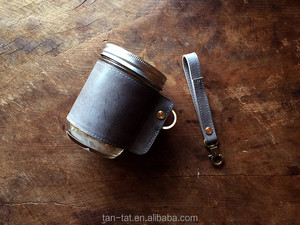 Tasse de voyage en cuir véritable, porte-tasse à manches pour le café, - Product Image 6