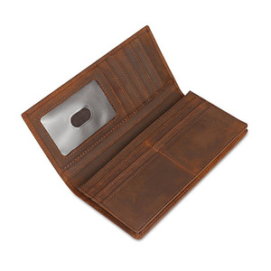 Wb121 Natural Crazy Horse Leather Bifold Men <strong>Long</strong> <strong>Wallet</strong> - Product Image 5