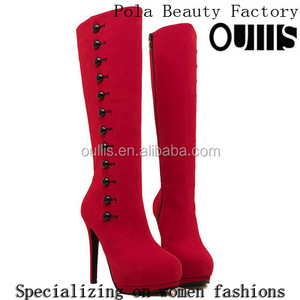 Nuovi Modelli di Stivali <span class=keywords><strong>Rossi</strong></span> da <span class=keywords><strong>Donna</strong></span> Design Popolari PM3962 - Product Image 5