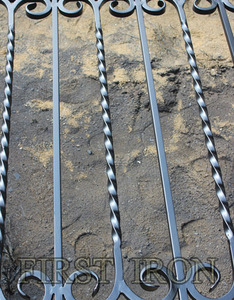 Barandillas de Balcón de <span class=keywords><strong>Hierro</strong></span> Forjado en Bronce Envejecido, Barandillas Rústicas de <span class=keywords><strong>Hierro</strong></span> Forjado para Ventanas y Porches - Product Image 5