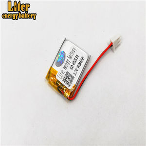 Stecker <span class=keywords><strong>2</strong></span>,0-<span class=keywords><strong>2</strong></span> P 402530 300 mah 3,7 v Wiederaufladbare lipo batterie solar li ionen polymer lithium-batterie mit PCM - Product Image 5