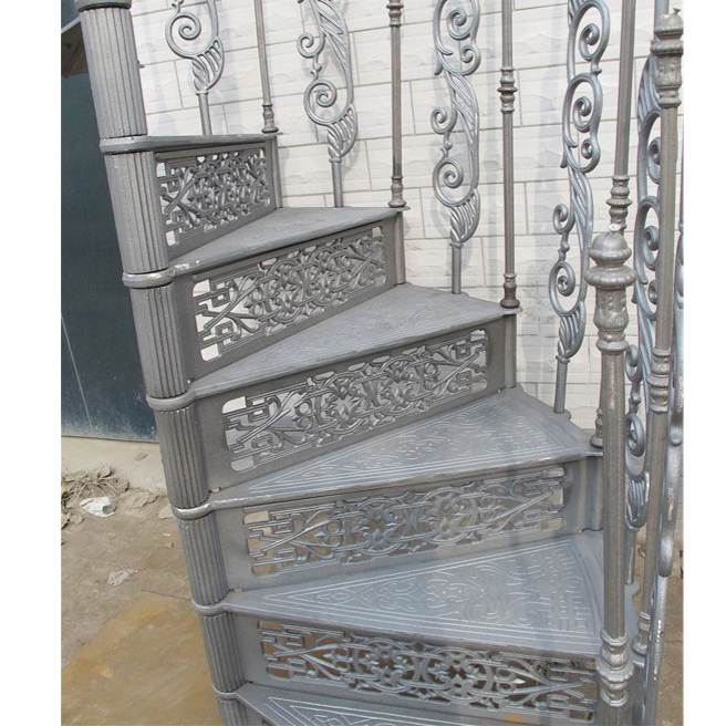 Роскошная художественная Античная чугунная металлическая уличная комнатная винтовая лестница под заказ промышленная сборная лестница хит продаж