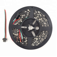 Bande LED adressable RGBW SK6812 avec télécommande pour éclairage de jardin, blanc chaud 3000K, 5M de longueur, noir, certifié EMC IP65