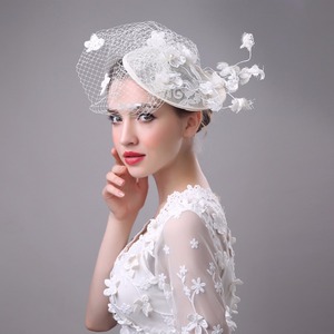 Accesorios para el Cabello al por Mayor, Flores, Encaje Nupcial, Sombrero de Novia, Tocado - Product Image 3