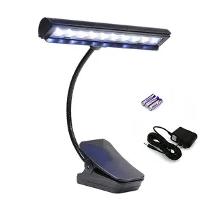 10 Đèn LED Đọc Sách Cổ Ngỗng Có Thể Điều Chỉnh Đèn Đọc Sách Nhạc Cầm Tay Cho Dàn Nhạc