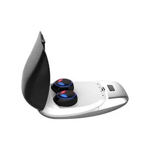 CE FCC ROHS Earphone Bluetooth Headset Model Baru Nirkabel, Headset Olahraga Mini Multi Warna dengan Kotak Pengisi Daya
