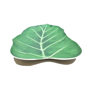 Ideas de nuevos productos, vajilla OEM barata, platos de hoja de plátano en forma de hoja para restaurante en casa, platos de hoja de palma respetuosos con el medio ambiente 2019 - Product Image 5