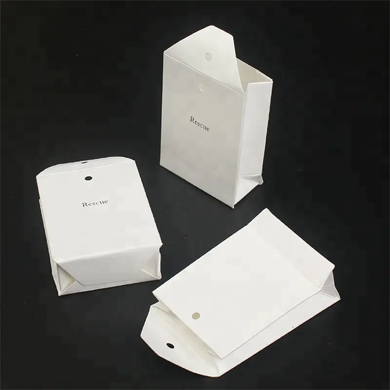 Bolsa de botón de repuesto de papel ecológico de tamaño pequeño con logotipo de nombre personalizado para paquete de prendas