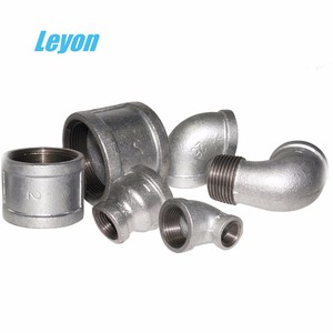Leyon FM UL caliente sumergido unión galvanizada DIN estándar maleable <span class=keywords><strong>hierro</strong></span> 90 grados codo accesorio <span class=keywords><strong>de</strong></span> tubería - Product Image 3