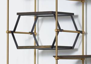 Simple Design <strong>Black</strong> Wooden Bookcase Stainless Steel <strong>Book</strong> <strong>Shelf</strong> - Product Image 4