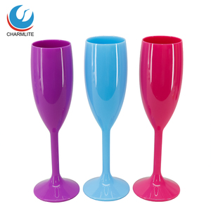Verres à <span class=keywords><strong>champagne</strong></span> de couleur 180 ml 6 oz en gros, verres à <span class=keywords><strong>champagne</strong></span> rose bon marché, verres à cocktail en plastique - Product Image 4