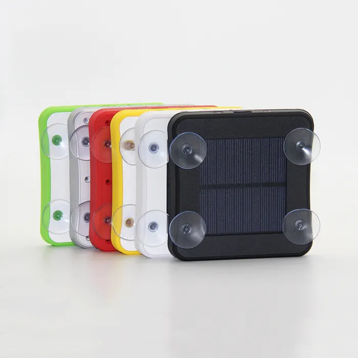 Square 2600mAh Window Solar Cell Phone Charger Portable Power Bank Solar Mobile Charger