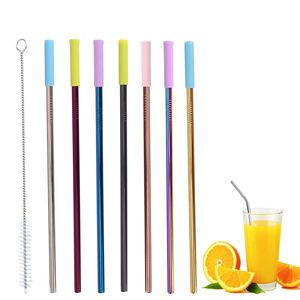 Eco Friendly Canna Biodegradabile Riutilizzabili Personalizzati Boba Lungo Metallo <span class=keywords><strong>Cannucce</strong></span> - Product Image 5