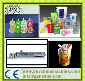 Thượng Hải nhà máy đứng lên doypack Spout Pouch/gói/túi điền Máy đóng nắp cho Jelly sữa Sữa đồ uống nước trái cây đóng gói - Product Image 4