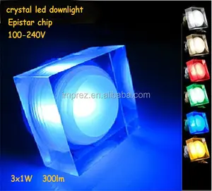 3W Akrilik Putih/Warm White Lampu LED 100-240V Epistar Chip Square Downlight LED