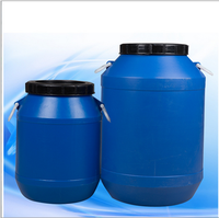 Baril plastique de haute qualité 50 m, tambour en plastique chimique, 200 Litre, haut ouvert HDPE, bleu
