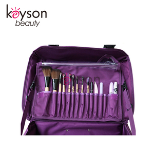 Factory Wholesale Rolling Nylon <strong>Makeup</strong> <strong>Case</strong> Trolley Travel Cosmetic Train <strong>Cases</strong> <strong>on</strong> <strong>Wheels</strong> OEM Soluyion - Product Image 5