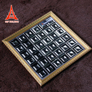 Carrelage <span class=keywords><strong>de</strong></span> mosaïque <span class=keywords><strong>de</strong></span> métal brillant, arrière-plan KTV d'hôtel, mosaïque spéciale 300x300, carré brossé - Product Image 6