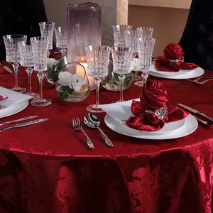 Redonda al por mayor de poliéster de tela de mesa para boda