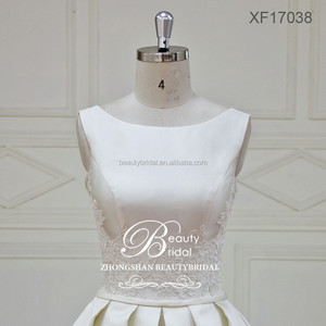 Elegante principessa con applicazioni di pizzo delle donne abito da sposa uso di alta qualità tessuto Mikado abito da sposa - Product Image 2