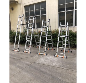 5.6m Bạc nhôm kính thiên văn bước thang CE EN131 chứng nhận 150kg Tải công suất ngoài trời sử dụng chuyên nghiệp thang - Product Image 5