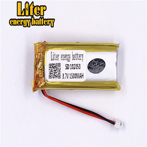 Plug 1,5-3 P 3,7 V 102050, 1500 mAh ultra THIN battery s Li-ion rechargeable lipo battery with wire - Product Image 1