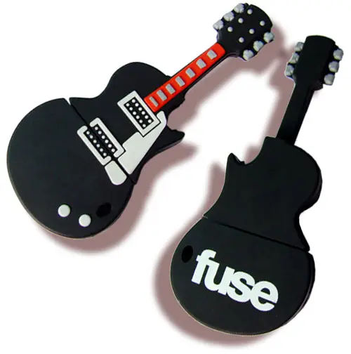 Рекламный usb-накопитель, мягкий USB-накопитель для гитары из ПВХ