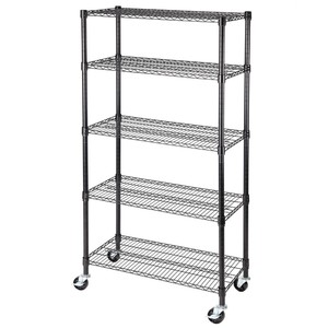 60 "L X 18" P X 72 "H <span class=keywords><strong>Étagère</strong></span> de <span class=keywords><strong>cuisine</strong></span> en acier inoxydable à 5 niveaux <span class=keywords><strong>Étagère</strong></span> de rangement <span class=keywords><strong>pour</strong></span> restaurant <span class=keywords><strong>sur</strong></span> <span class=keywords><strong>roulettes</strong></span> - Product Image 1