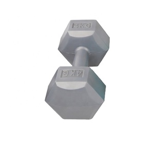 Haltères <span class=keywords><strong>en</strong></span> ciment remplies d'haltères de levage de main de gymnastique hexagonale <span class=keywords><strong>en</strong></span> <span class=keywords><strong>plastique</strong></span> pour l'accessoire d'équipement de forme physique de gymnase - Product Image 2