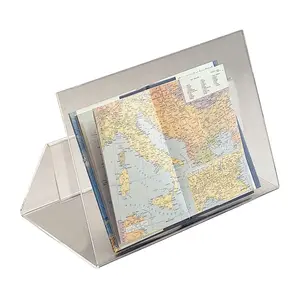 Acrylic Open Book Display Stand Map Holder