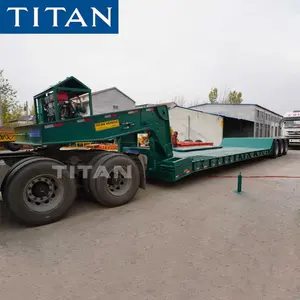Titan 80 Ton Afneembare Zwanenhals Lage Laders Lowboy Oplegger Prijs Voor Verkoop
