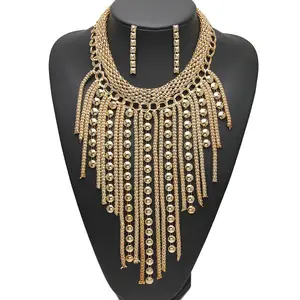 Grande colar de borla do ouro mulheres jóias fornecedor