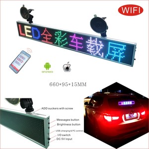 K16128 P5 RGB彩色发光二极管汽车屏幕车辆后窗警告屏幕面板商店汽车公共汽车打开标志滚动留言板 - Product Image 3