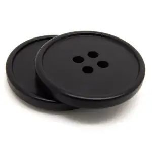 क्लासिक शैली डिजाइनर शर्ट बटन काले 30mm प्लास्टिक जैकेट बटन