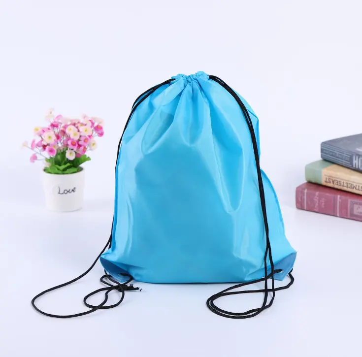Пользовательский дешевый рюкзак из полиэстера, рекламная сумка на шнурке, оптовая продажа, сумка для тренажерного зала