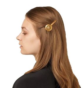 Gold plating dumb Gold beauty locket metal hair clip hair jewelry for girl - Product Image 1