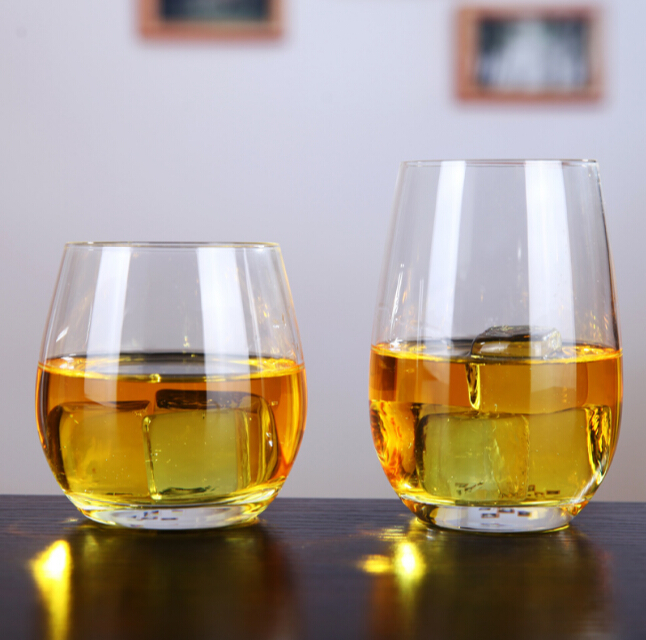Custom Wine Tumblers Drinking Whisky Glasses Stemless Wine Glass Cups