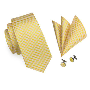 <span class=keywords><strong>Cravate</strong></span> en soie pour hommes, Logo personnalisé, livraison gratuite, or jaune, Paisley, gros - Product Image 3