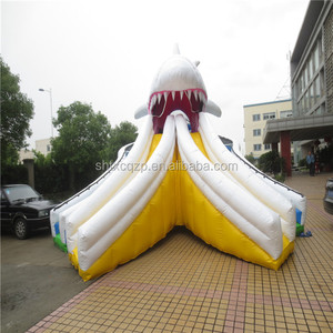 2025 người bán tốt nhất Chất lượng cao Inflatable cá mập trượt trên đất/trò chơi phổ biến Inflatable siêu trượt/Inflatable trượt lớn giá - Product Image 4