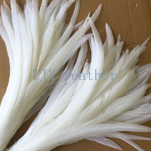 <span class=keywords><strong>Plumes</strong></span> de queue de coq grizzly blanc neige 40-45cm pour costumes de carnaval - Product Image 2