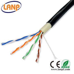 300 Meter ống chỉ trực tiếp chôn cất đồng PVC + PE vỏ bọc đôi áo khoác ngoài trời 24AWG UTP CAT5E không thấm nước lan cáp cuộn Reel đóng hộp - Product Image 5