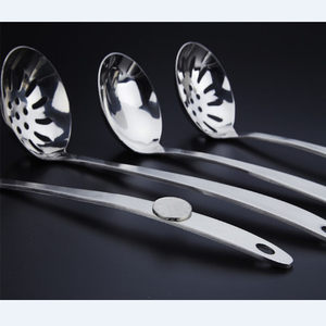 กระจกโปแลนด์เครื่องครัวสแตนเลส<span class=keywords><strong>ซุป</strong></span>ทัพพีและช้อน Slotted - Product Image 4
