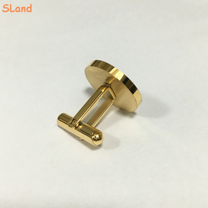 Gemelos de acero inoxidable de forma redonda OEM/ODM, joyería <span class=keywords><strong>Sland</strong></span> en blanco, venta al por mayor, diseño cepillado y pulido para logotipo de grabado DIY - Product Image 4